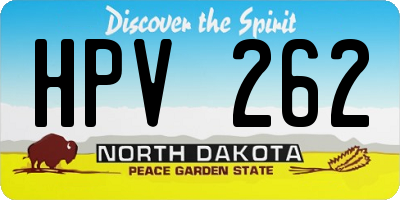 ND license plate HPV262