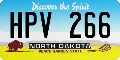 ND license plate HPV266