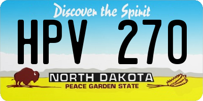 ND license plate HPV270
