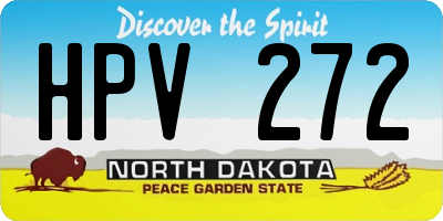 ND license plate HPV272