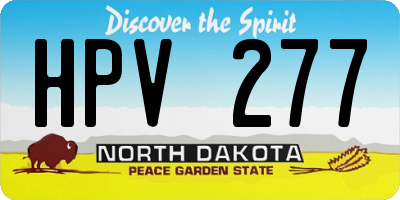 ND license plate HPV277