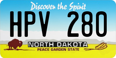 ND license plate HPV280
