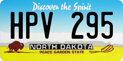 ND license plate HPV295