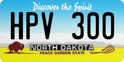 ND license plate HPV300