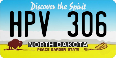 ND license plate HPV306