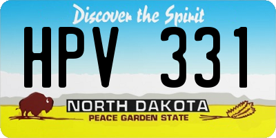ND license plate HPV331