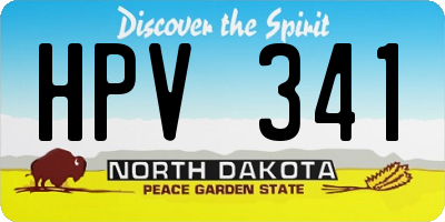 ND license plate HPV341