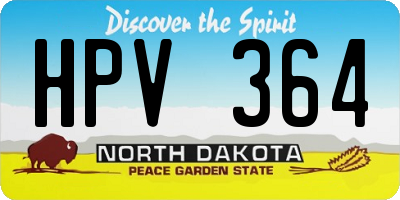 ND license plate HPV364