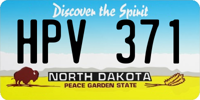 ND license plate HPV371
