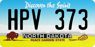ND license plate HPV373