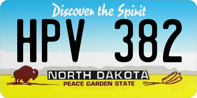 ND license plate HPV382