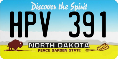 ND license plate HPV391