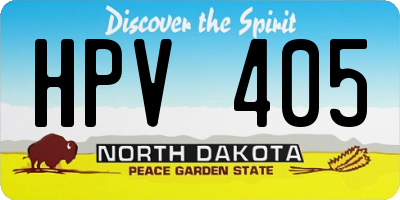 ND license plate HPV405