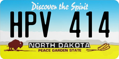 ND license plate HPV414
