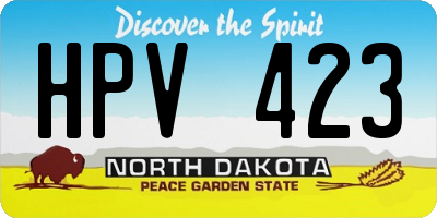 ND license plate HPV423