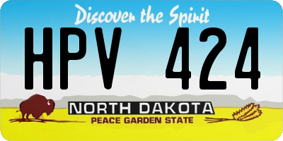 ND license plate HPV424