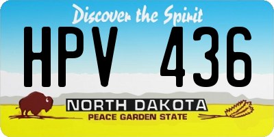 ND license plate HPV436