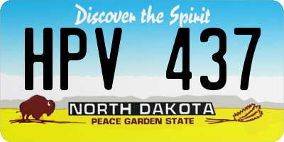 ND license plate HPV437