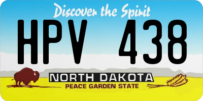 ND license plate HPV438
