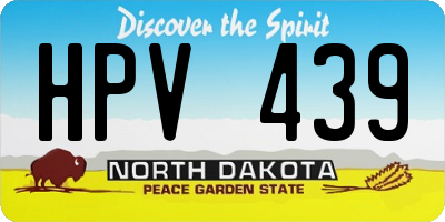 ND license plate HPV439