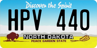 ND license plate HPV440