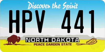 ND license plate HPV441