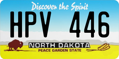 ND license plate HPV446