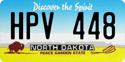 ND license plate HPV448