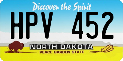 ND license plate HPV452