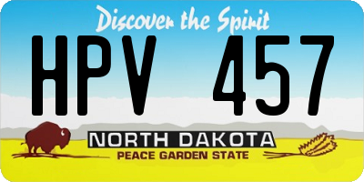 ND license plate HPV457