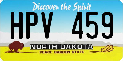ND license plate HPV459