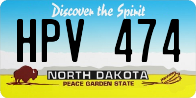 ND license plate HPV474