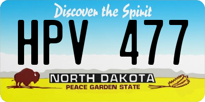 ND license plate HPV477