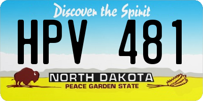 ND license plate HPV481