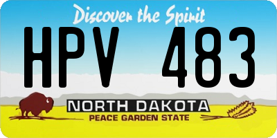 ND license plate HPV483