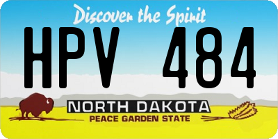 ND license plate HPV484