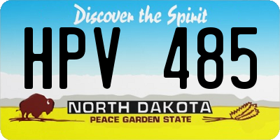 ND license plate HPV485