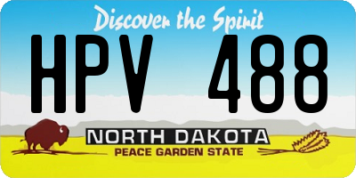 ND license plate HPV488