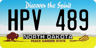 ND license plate HPV489