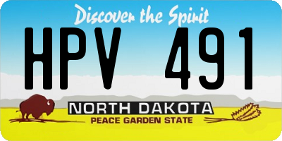 ND license plate HPV491
