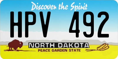 ND license plate HPV492