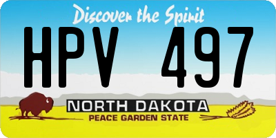 ND license plate HPV497