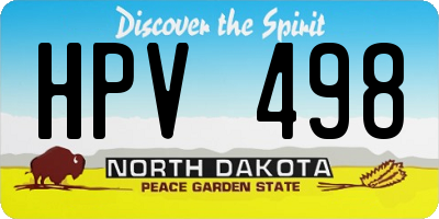 ND license plate HPV498
