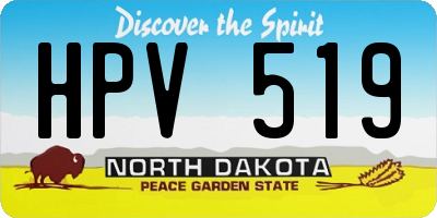 ND license plate HPV519