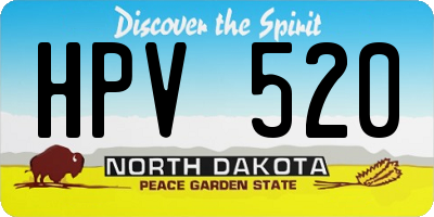 ND license plate HPV520