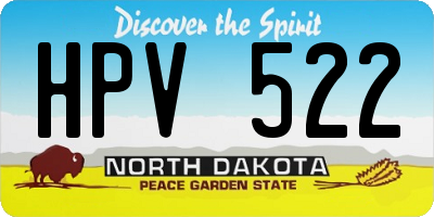 ND license plate HPV522