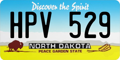 ND license plate HPV529