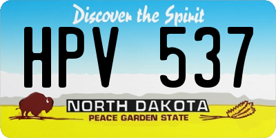 ND license plate HPV537