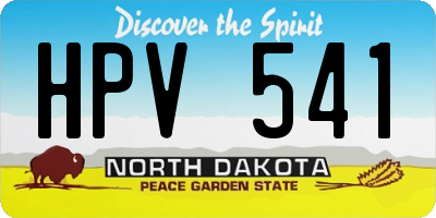 ND license plate HPV541