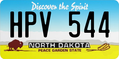 ND license plate HPV544